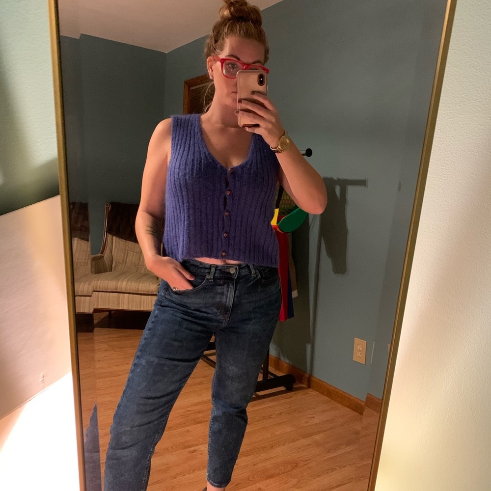 Vintage 80s Lizsport mohair vest. - Picture 4 of 4
